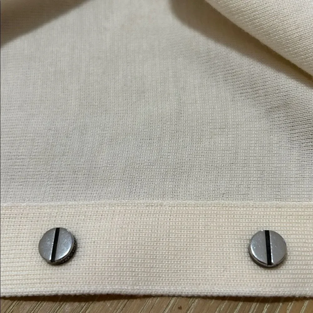 Balenciaga Cream Snap front Cardigan, Size XL, NWOT. - Picture 10 of 12